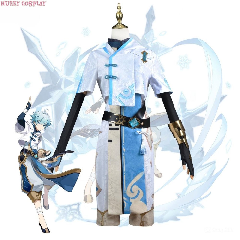 Game Cosplay,Genshin Impact,Genshin Impact Chongyun Cosplay Costume